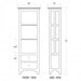 Bramble - Aries Bookcase w/o Door w/ 3 LED - US-WS-63645GRS-PUT--LDT - GreatFurnitureDeal