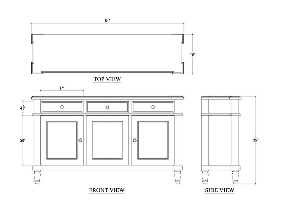 Bramble - Soho Sideboard - US-WS-76343SNB----- - GreatFurnitureDeal