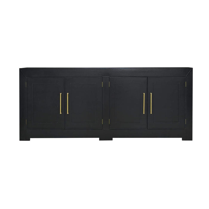 Bramble - Fleet Linen Wrapped 4 Door Sideboard - US-WS-76569FBKS----- - GreatFurnitureDeal