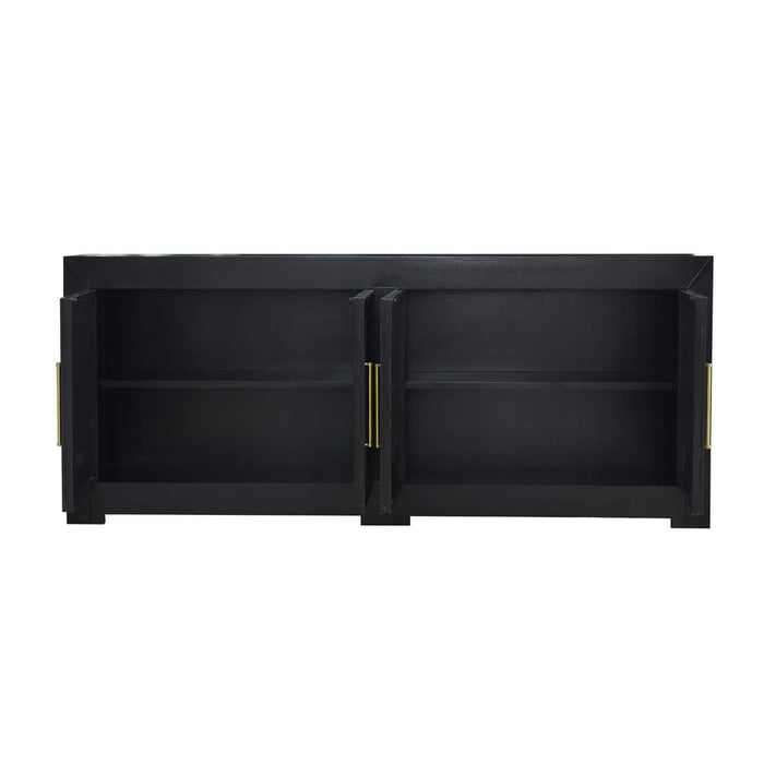 Bramble - Fleet Linen Wrapped 4 Door Sideboard - US-WS-76569FBKS----- - GreatFurnitureDeal