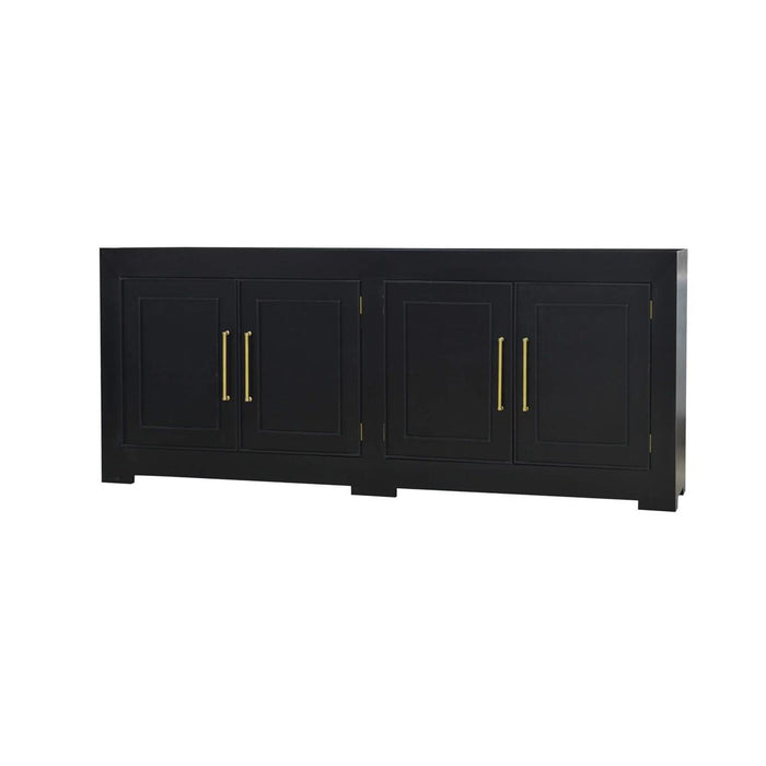Bramble - Fleet Linen Wrapped 4 Door Sideboard - US-WS-76569FBKS----- - GreatFurnitureDeal