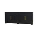 Bramble - Fleet Linen Wrapped 4 Door Sideboard - US-WS-76569FBKS----- - GreatFurnitureDeal