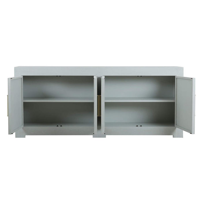 Bramble - Fleet Linen Wrapped 4 Door Sideboard - US-WS-76569FICG----- - GreatFurnitureDeal