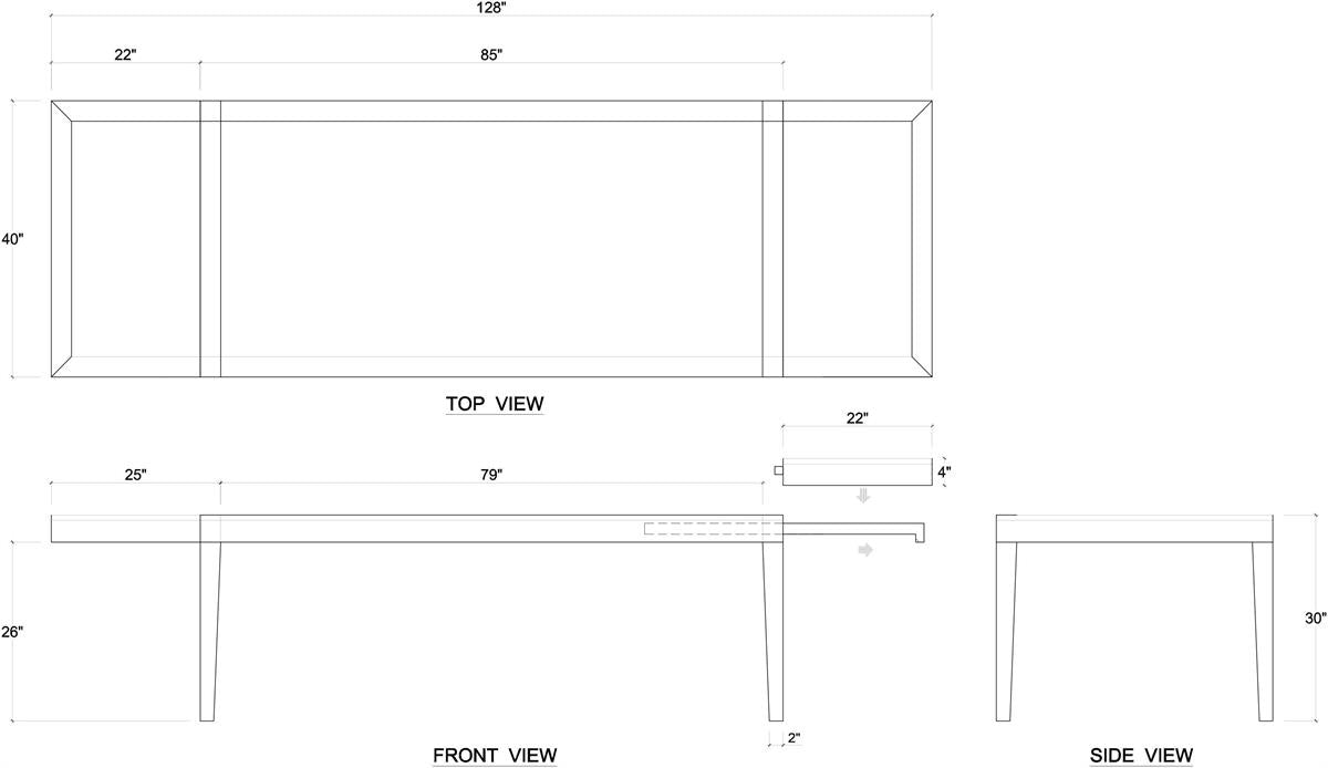 Bramble - WoosterÂ Extension Table 85 - 128" - US-WS-76572WLT----- - GreatFurnitureDeal