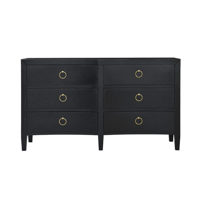 Bramble - Mornington Linen Wrapped 6 Drawer Dresser - US-WS-76585FBKS----- - GreatFurnitureDeal