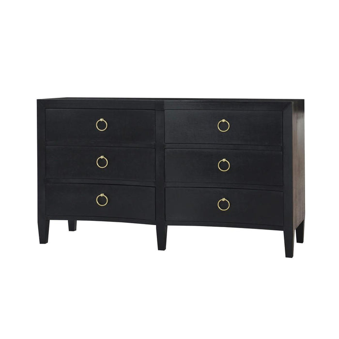 Bramble - Mornington Linen Wrapped 6 Drawer Dresser - US-WS-76585FBKS----- - GreatFurnitureDeal