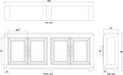 Bramble - Fleet 4 Door Sideboard w/ Rattan - US-WS-76593FRW-RNAT--- - GreatFurnitureDeal