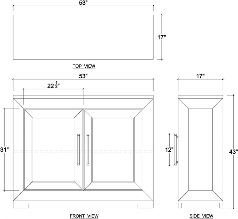 Bramble - Fleet 2 Door Sideboard - US-WS-76600SHB----NDT - GreatFurnitureDeal