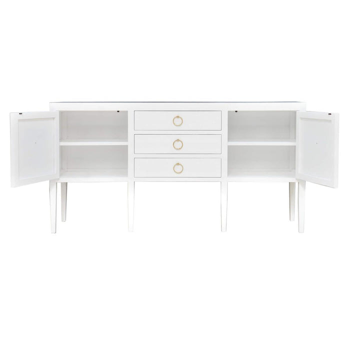 Bramble - Westminster Concave Linen Wrapped Sideboard - US-WS-76614FTRW----- - GreatFurnitureDeal