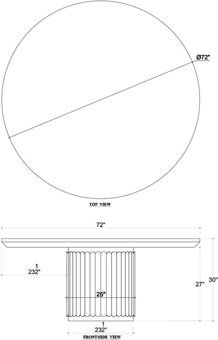 Bramble - Portobello Round Dining Table 72" - US-WS-76619WLT----- - GreatFurnitureDeal