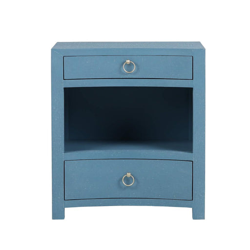 Bramble - Mornington Open Shelf Linen Wrapped Bedside Table - US-WS-76642FAZR----- - GreatFurnitureDeal