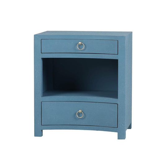Bramble - Mornington Open Shelf Linen Wrapped Bedside Table - US-WS-76642FAZR----- - GreatFurnitureDeal