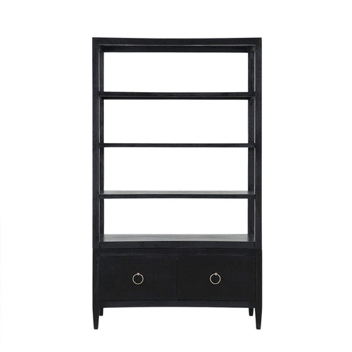 Bramble - Westminster Concave Linen Wrapped Shelving Unit - US-WS-76647FBKS----- - GreatFurnitureDeal