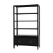 Bramble - Westminster Concave Linen Wrapped Shelving Unit - US-WS-76647FBKS----- - GreatFurnitureDeal
