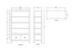 Bramble - Westminster Concave Linen Wrapped Shelving Unit - US-WS-76647FBKS----- - GreatFurnitureDeal