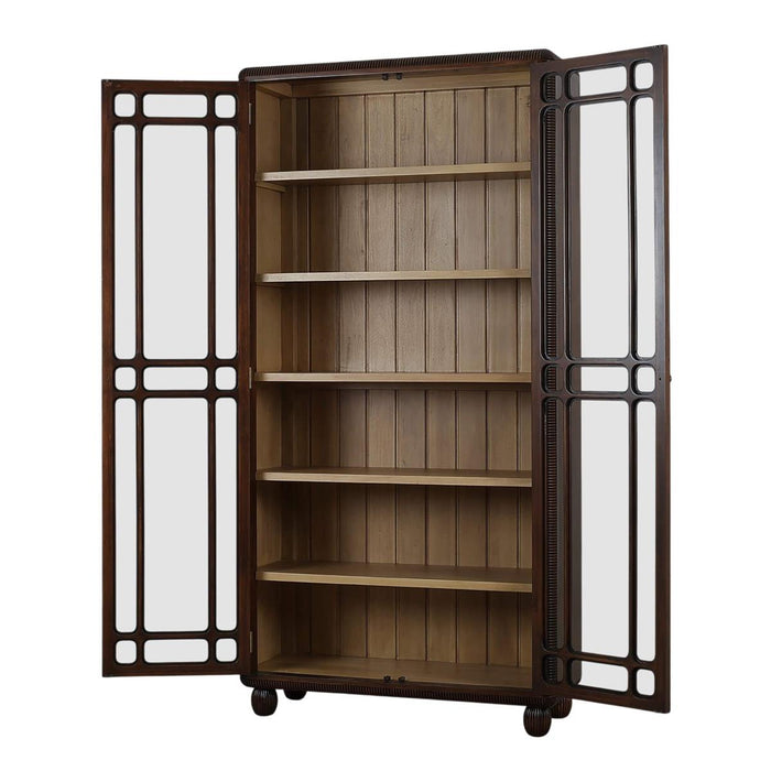 Bramble - Toulouse Glass Display Cabinet - US-WS-76805MTB-FRW--- - GreatFurnitureDeal