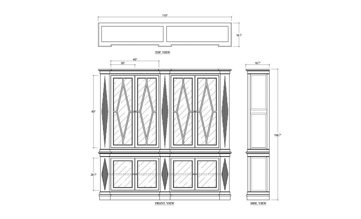 Bramble - Narbonne Display Cabinet - US-WS-76809AFD-HMB--- - GreatFurnitureDeal