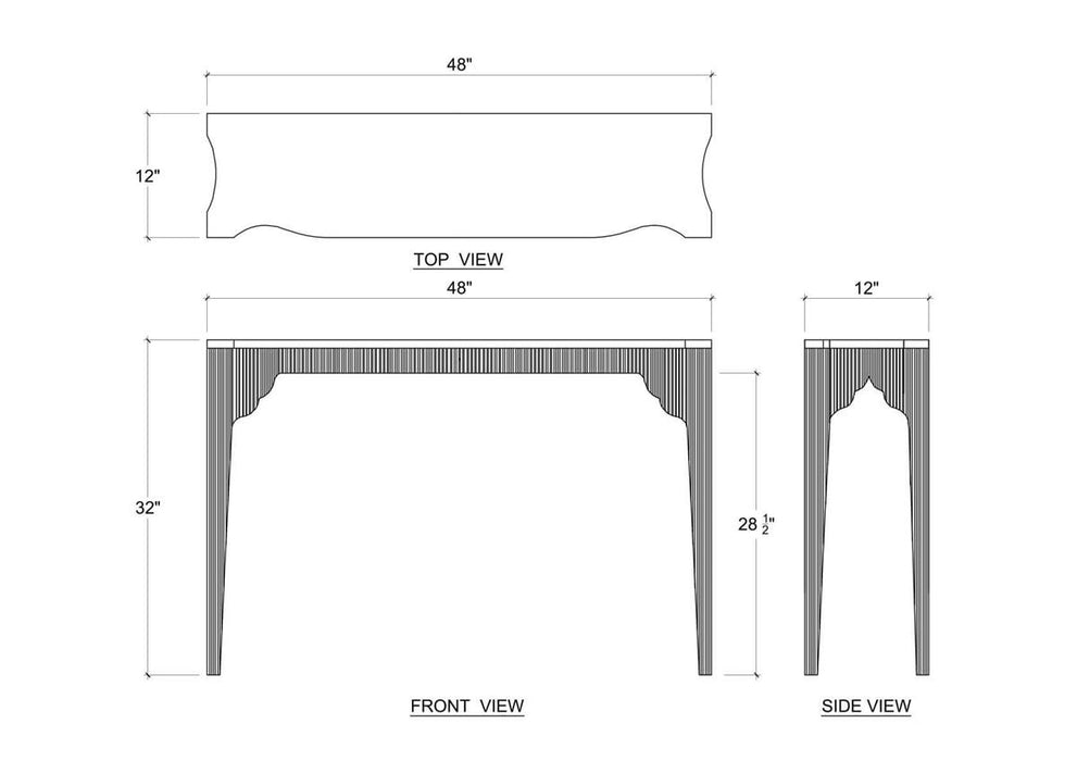 Bramble - Tyrol Console Table - US-WS-76843WLT----- - GreatFurnitureDeal