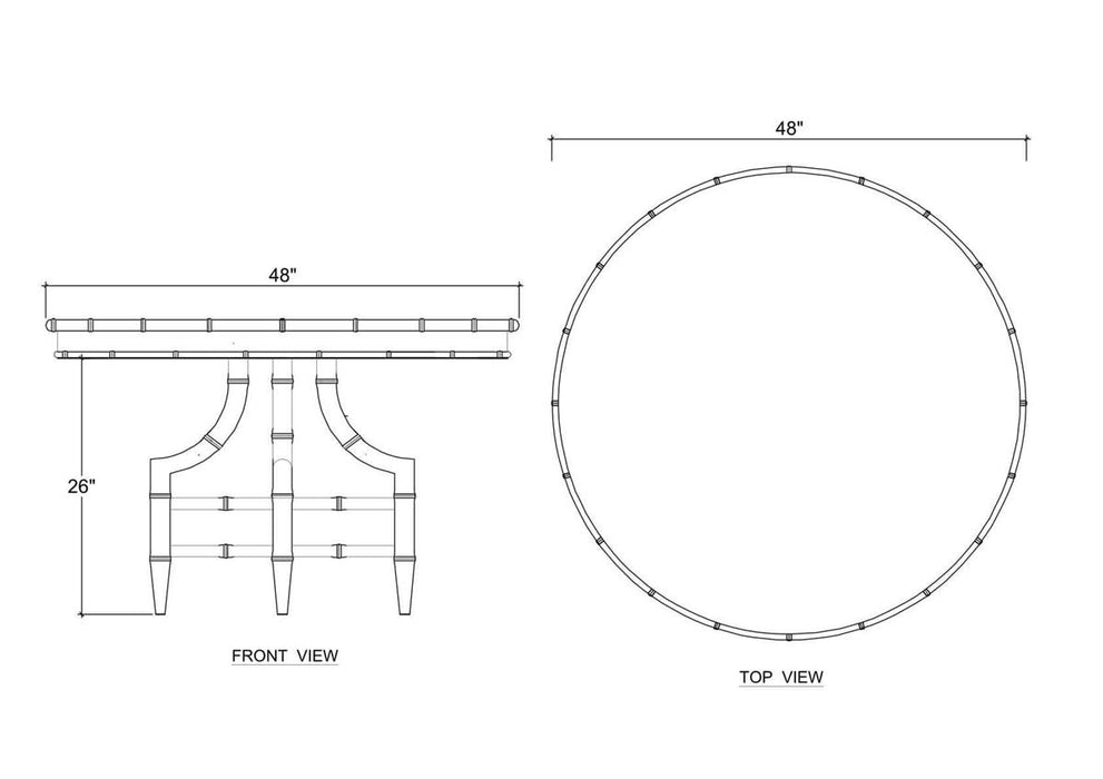 Bramble - Grosvenor Round Dining Table 48'' - US-WS-76866BBA----- - GreatFurnitureDeal