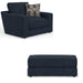 Jackson Furniture - Milo Chair 1/2 with Ottoman in Jeans - 4046-01-10-JEANS - GreatFurnitureDeal