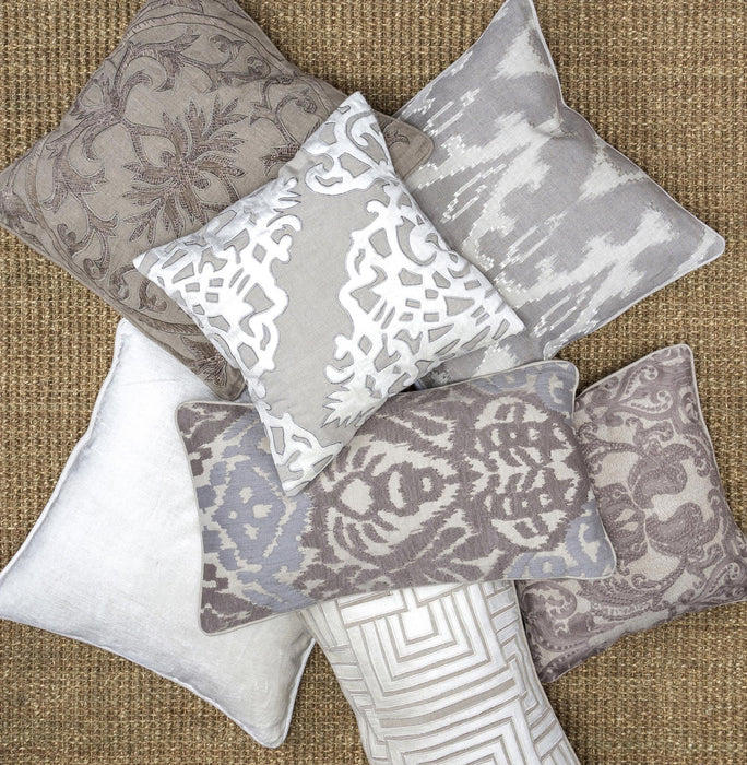 Villa By Classic Home - ADR Fae Gray 22x22 Pillows -Set of 2- V140187 - GreatFurnitureDeal