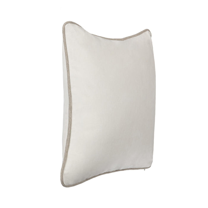 Classic Home - SLD Heirloom Velvet Pillow in Ivory 18x18 -Set of 2- V150764
