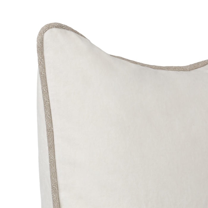 Classic Home - SLD Heirloom Velvet Pillow in Ivory 18x18 -Set of 2- V150764