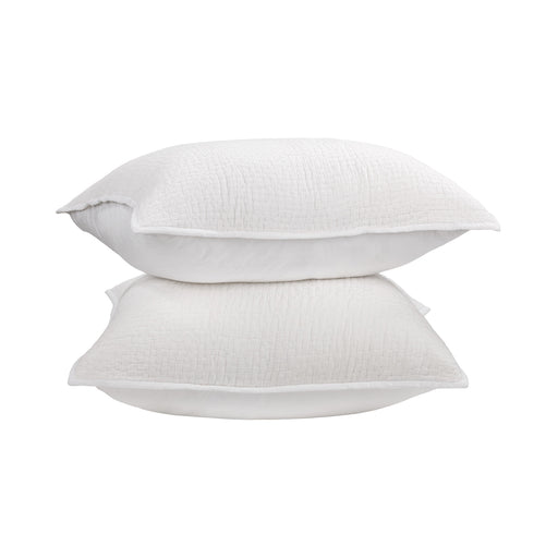 Villa By Classic Home - Danica White Euro Sham - Set of 2 - V190118 - GreatFurnitureDeal