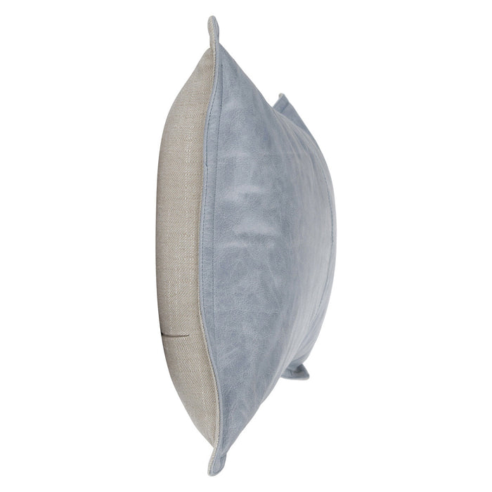 Villa By Classic Home - Cheyenne 100% Leather 14"x26" Throw Pillow in Blue - V250000 - GreatFurnitureDeal