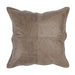 Villa By Classic Home - Cheyenne 100% Leather 22" Throw Pillow in Taupe -Set of 2- V250003 - GreatFurnitureDeal