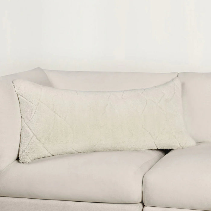 Villa By Classic Home - Mercer 16x36 Wool Blend Fabric Ivory Throw Pillow - V290164 - GreatFurnitureDeal