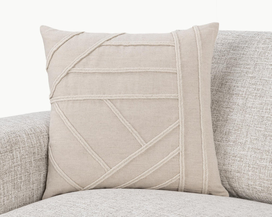 Villa By Classic Home - NV Langdon Natural 20x20 Pillows -Set of 2- V310058 - GreatFurnitureDeal