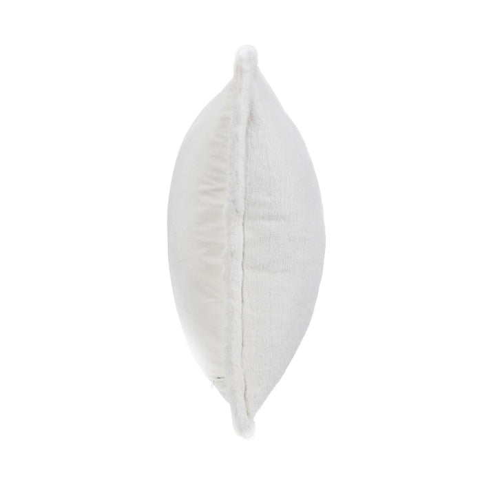Villa By Classic Home - NV Taiga Faux Fur Ivory 22x22 Pillows -Set of 2- V310062 - GreatFurnitureDeal