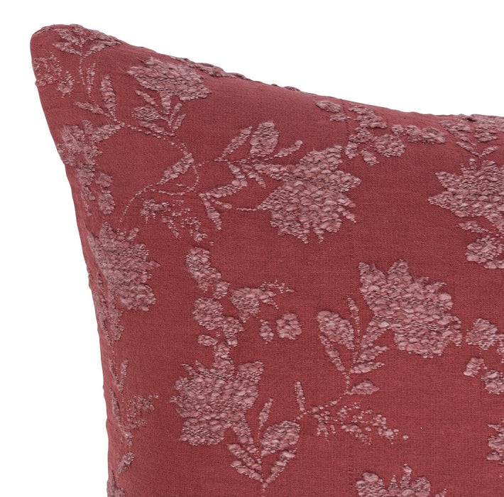 Villa By Classic Home - NV Rosecliff Burgundy Red 22x22 Pillows -Set of 2- V310074 - GreatFurnitureDeal