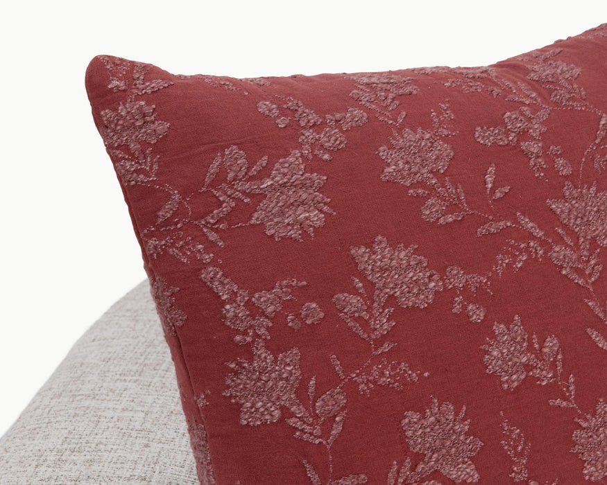 Villa By Classic Home - NV Rosecliff Burgundy Red 22x22 Pillows -Set of 2- V310074 - GreatFurnitureDeal