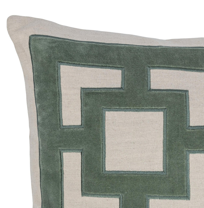 Villa By Classic Home - NV Corbin Jade Green 22x22 Pillows -Set of 2- V310076 - GreatFurnitureDeal