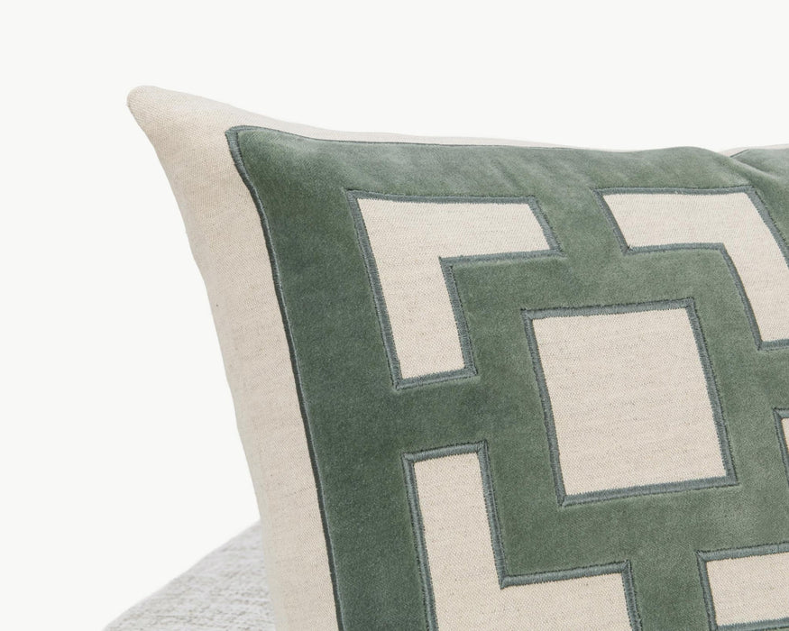 Villa By Classic Home - NV Corbin Jade Green 22x22 Pillows -Set of 2- V310076 - GreatFurnitureDeal