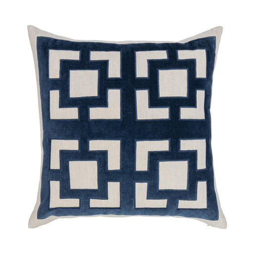 Villa By Classic Home - NV Corbin Navy Blue 22x22 Pillows -Set of 2- V310077 - GreatFurnitureDeal