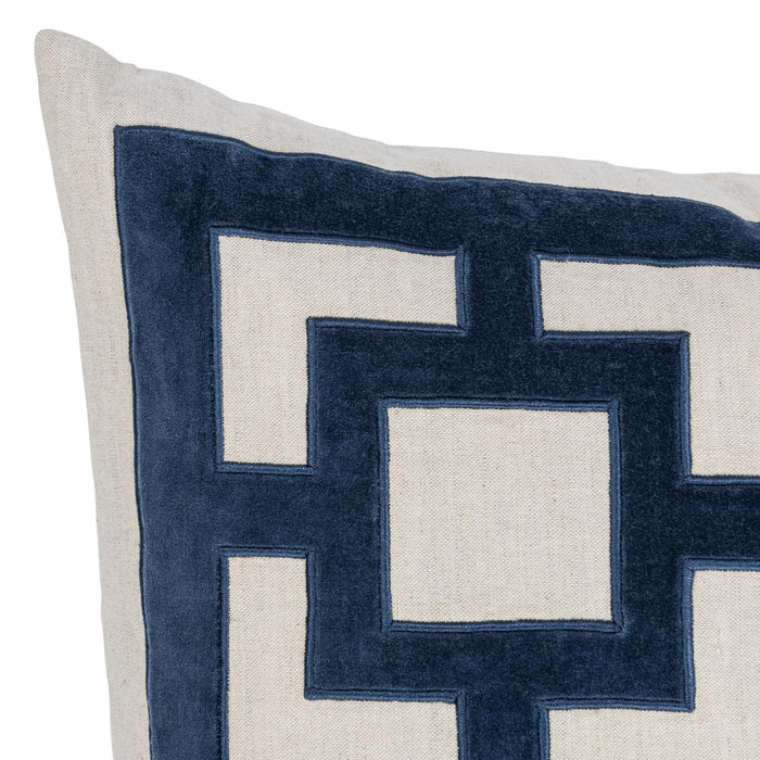 Villa By Classic Home - NV Corbin Navy Blue 22x22 Pillows -Set of 2- V310077 - GreatFurnitureDeal