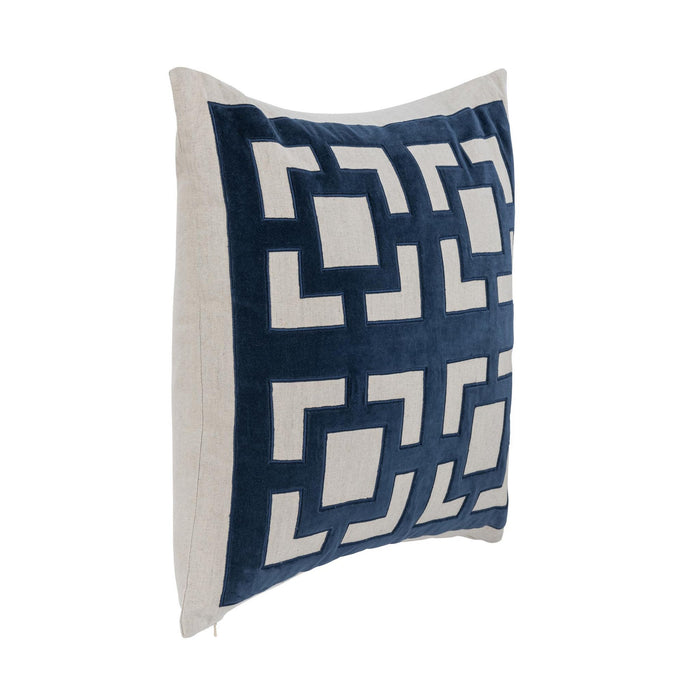 Villa By Classic Home - NV Corbin Navy Blue 22x22 Pillows -Set of 2- V310077 - GreatFurnitureDeal