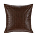 Villa By Classic Home - TQ Leather Seston Brown 20x20 Pillows -Set of 2- V320035 - GreatFurnitureDeal