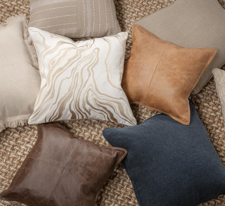 Villa By Classic Home - TQ Drift Ivory/Natural 22x22 Pillows -Set of 2- V320043 - GreatFurnitureDeal