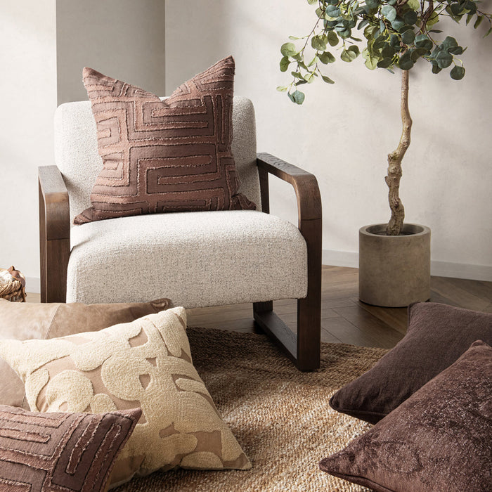 Classic Home - VC Mateo Pillow in Sierra Brown 22x22 -Set of 2- V320048