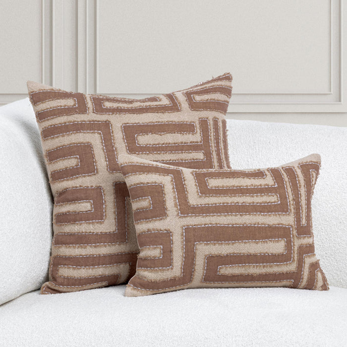 Classic Home - VC Mateo Pillow in Brown/Natural 14x20 -Set of 2- V320051