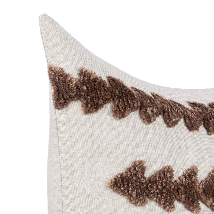 Villa By Classic Home - LN Essay Frothed Brown 22x22 Pillows (Set of 2) - V320062