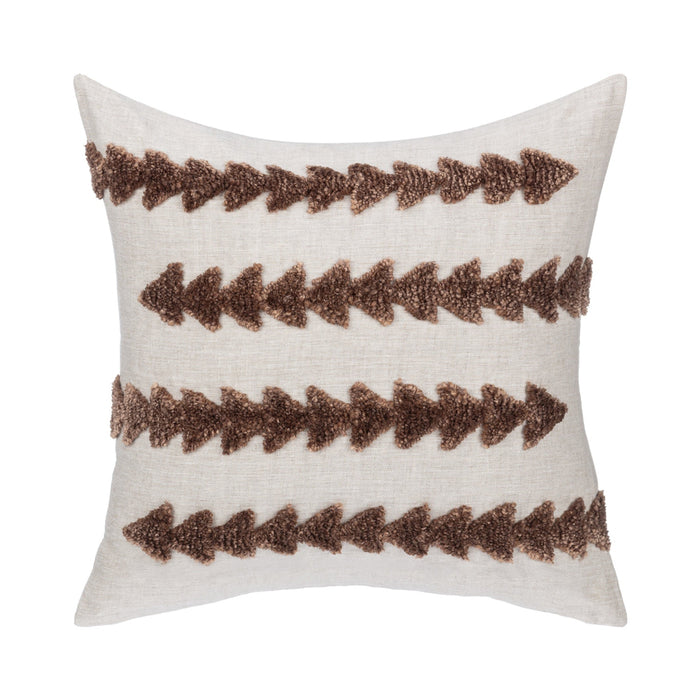 Villa By Classic Home - LN Essay Frothed Brown 22x22 Pillows (Set of 2) - V320062