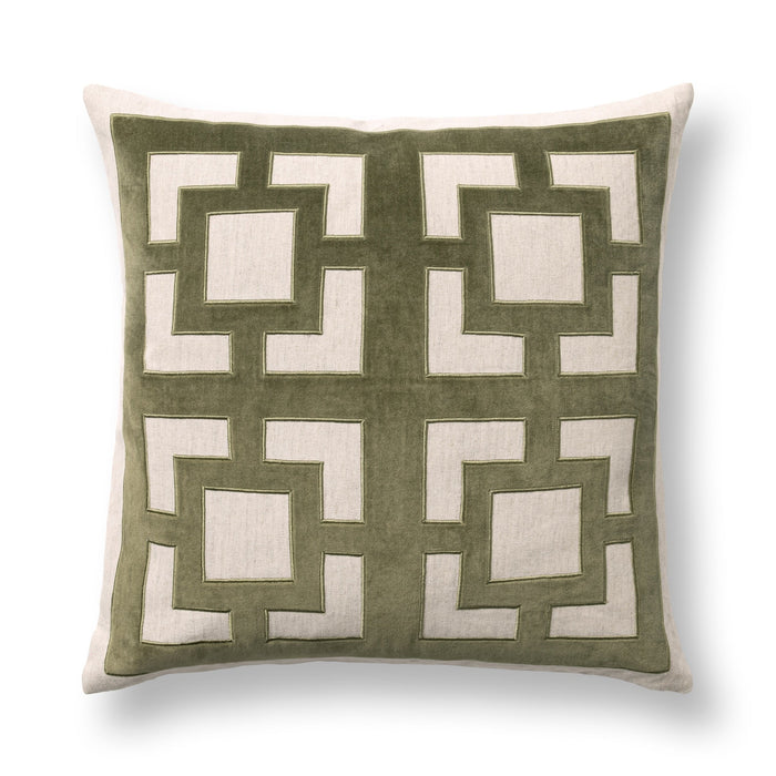 Villa By Classic Home - NV Corbin Olive Green 22x22 Pillows -Set of 2- V330013 - GreatFurnitureDeal