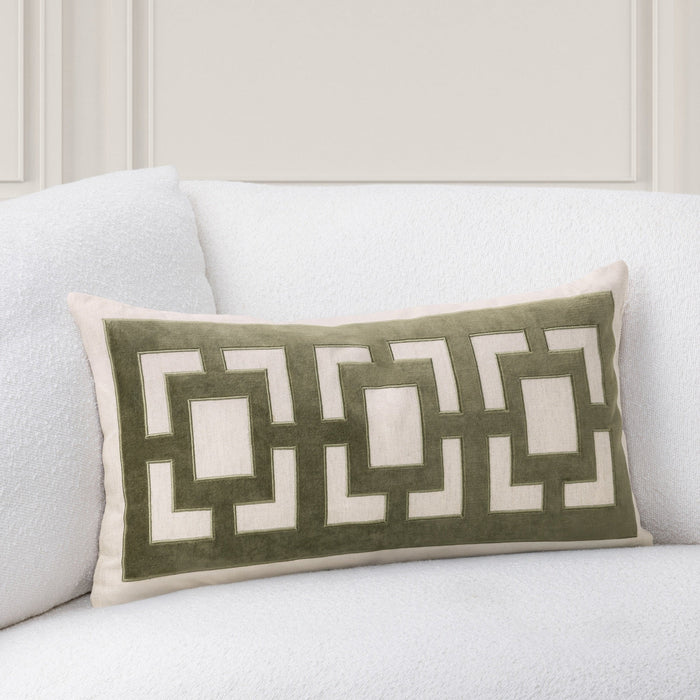 Villa By Classic Home - VC Corbin Olive Green 14x26 Pillows -Set of 2- V330015 - GreatFurnitureDeal