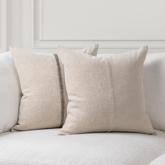 Villa By Classic Home - SR Nisha Natural/Ivory 22x22 Pillows (Set of 2) - V330034