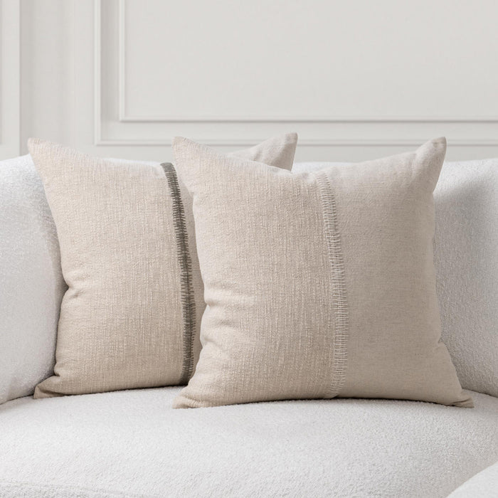 Villa By Classic Home - SR Nisha Natural/Dry Sage 22x22 Pillows (Set of 2) - V330035